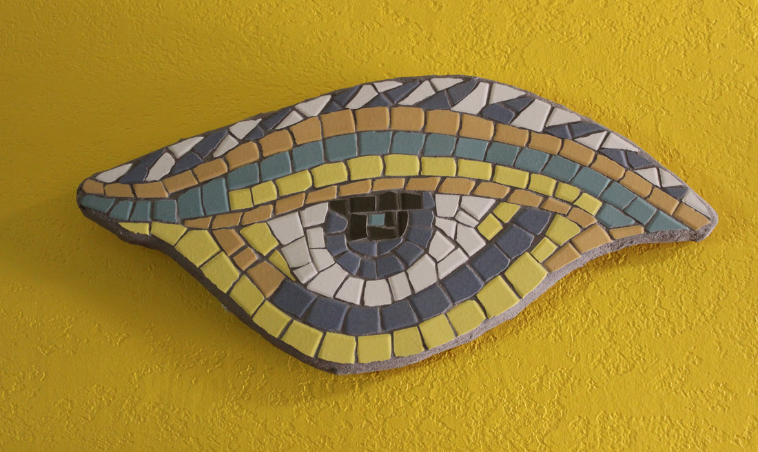 Roman eye tile mosaic