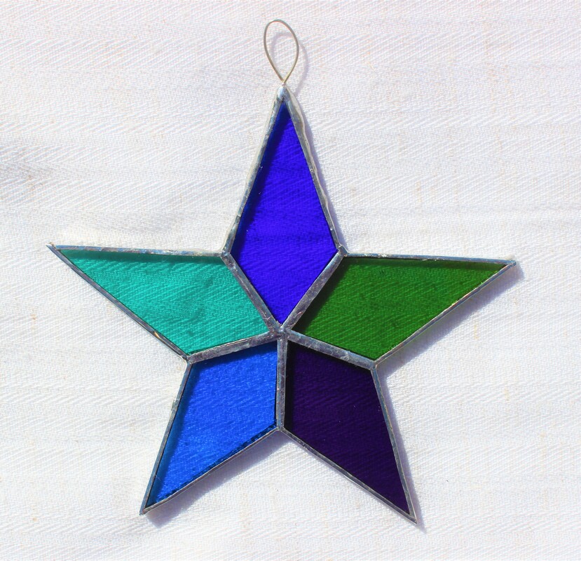 blue and green star